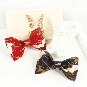 

Chinese style groom's bow tie colorful print design polyester Bowtie creative ties for men Shirt necktie cravate pour homme