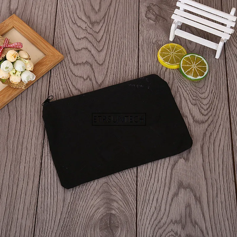 100pcs 19*15cm blank canvas zipper Pencil cases cotton cosmetic Bags makeup  bags Mobile phone clutch bag custom logo SN019 - AliExpress