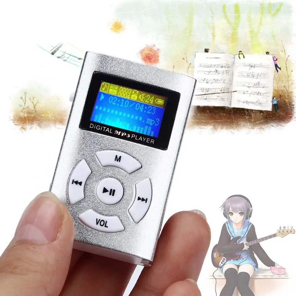 USB клипса цифровой MP3-плеер ЖК-экран поддержка 32GB TF карта | Электроника