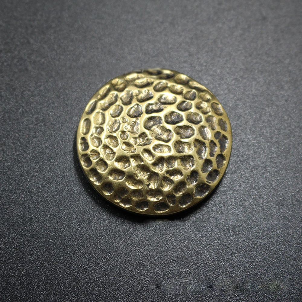 

DIY leather craft meteor crater design round rivet screws button wallet decoration solid brass metal hareware 5pcs/lot