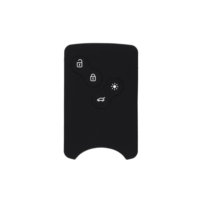 4 кнопки, силиконовый резиновый автомобильный чехол для ключей, защитный чехол для Renault Clio Logan Megane 2 3 Koleos Scenic Card