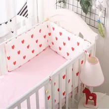 Детская кроватка с амортизатором вокруг протектора коврик хлопок новорожденных бамперы 180*30 см цельное украшение в детскую комнату Cartton детская кроватка постельные принадлежности