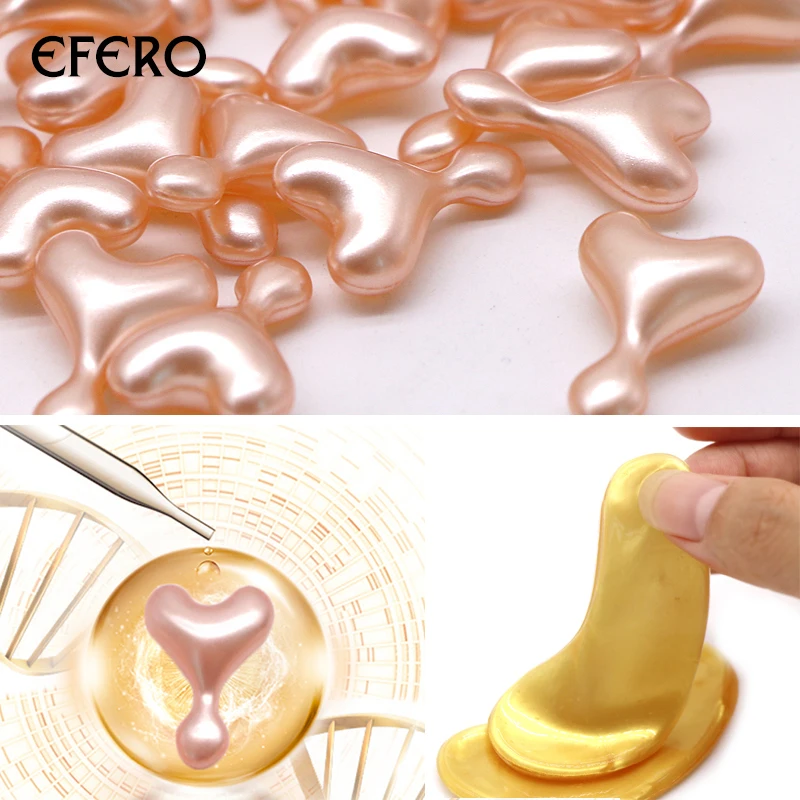 

efero 5packs Gold Collagen Eye Mask Anti-Wrinkle Patches for the Eyes Care & 5pcs Anti-aging Whitening Cream Skin Care Essence