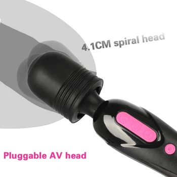 10 Frequency USB Rechargeable AV Magic Wand Sex Shop for Adult Powerful Vibrator Vagina Massager Sex Toys for Women Masturbation 5