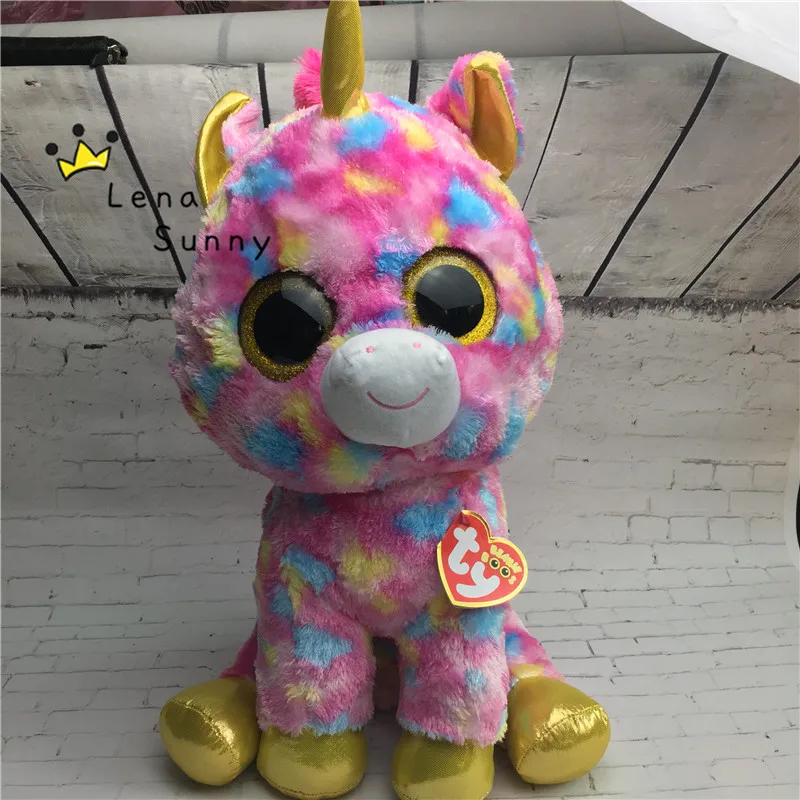

2018 Surper Big 40cm-50cm Unicornio, Dog ,Leopard,Monkey Big Eyes Plush Toys,Unicorn Ty Plush Toys, Kids Ty Christmas Gift Toys