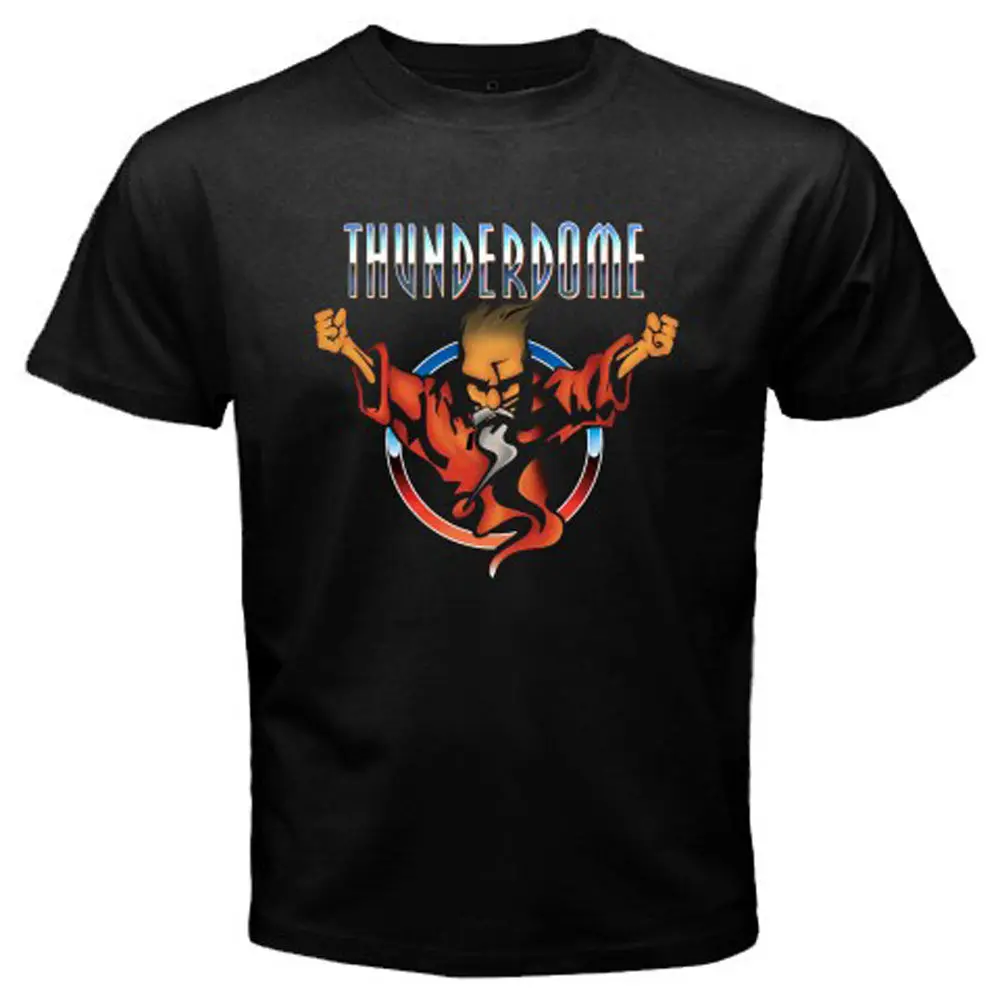 

Anime Print Tee New Thunderdome The ID&T wizard Logo Women's Black T-Shirt Size S to 3XL Men t shirt Popular Anime T-shirts