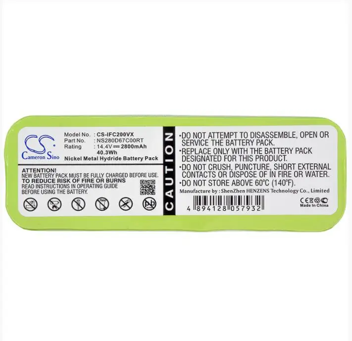 Аккумулятор Cameron Sino 2800mAh для AGAIT e-clean EC01 для AIRCRAFTVACUUMS Pilot Lux Zen для INFINUVO CleanMate 365 QQ1 QQ2 QQ-2L Аккумулятор Cameron Sino 2800mAh для AGAIT e-clean EC01 для AIRCRAFTVACUUMS Pilot Lux Zen для INFINUVO CleanMate 365 QQ1 QQ2 QQ-2L