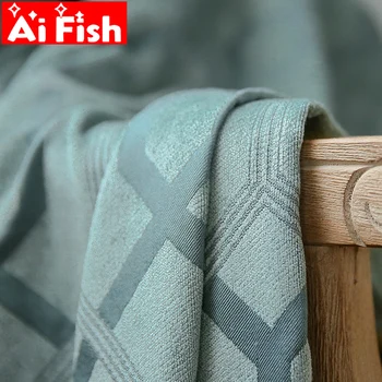 

Modern Window Curtains Home Decoration Fashion Fabrics For Green Curtains Living Room Plaid Window Treatment Balcony wp110-40