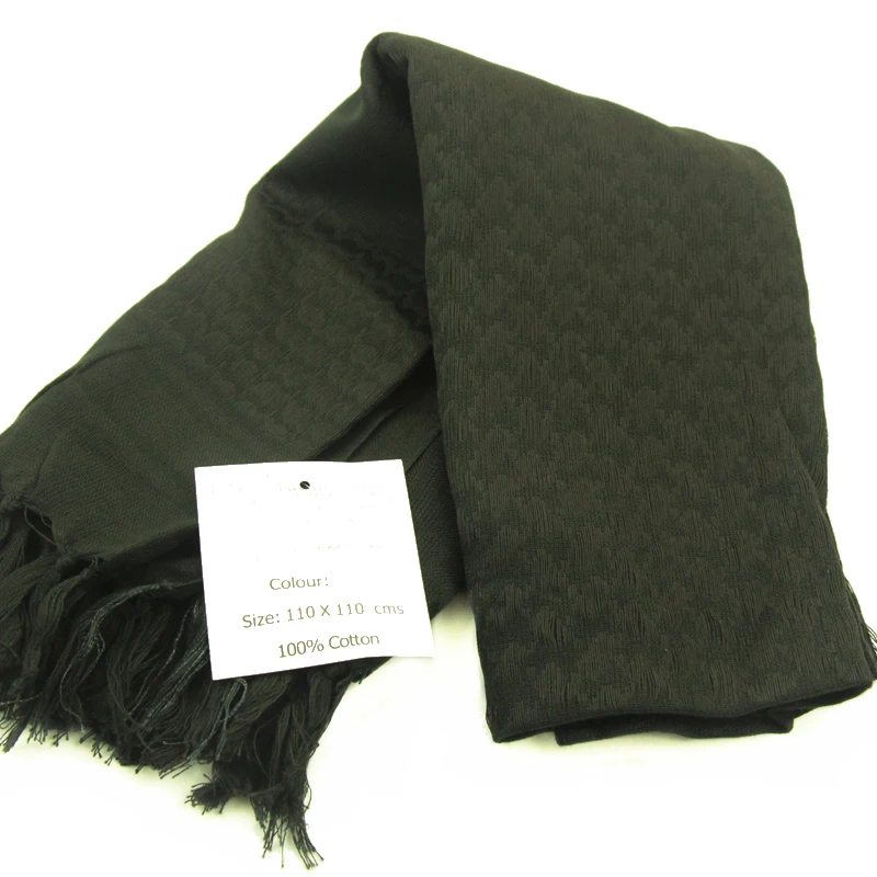 Тактический шарф, открытый спортивный унисекс, военный Keffiyeh Shemagh, шарф в арабском стиле, шаль, шейный платок, накидка на голову, черный