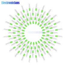 100 шт светодиодный 5 мм зеленый цвет зеленый свет лампа повышенной яркости