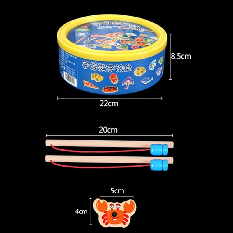 40 шт дети цифры буквы магнитная игра рыбалка детская игра магнит рыбы игрушки, игры, Развивающие игрушки для детей