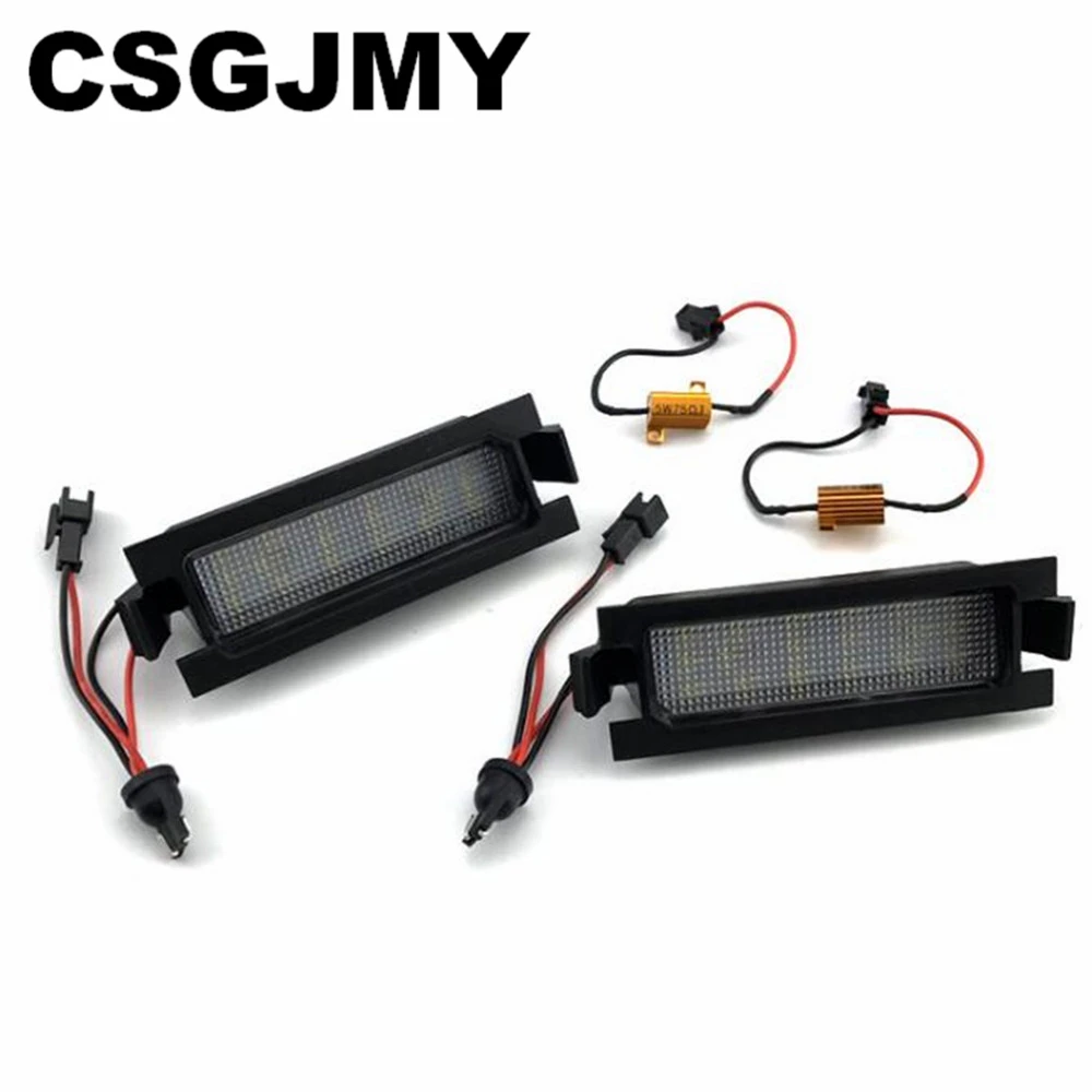 

CSGJMY 2pcs 12V White Canbus 18SMD Led Number License Plate Light Lamp for Hyundai I30 (GD)2013 2014 2015 Auto Car-styling