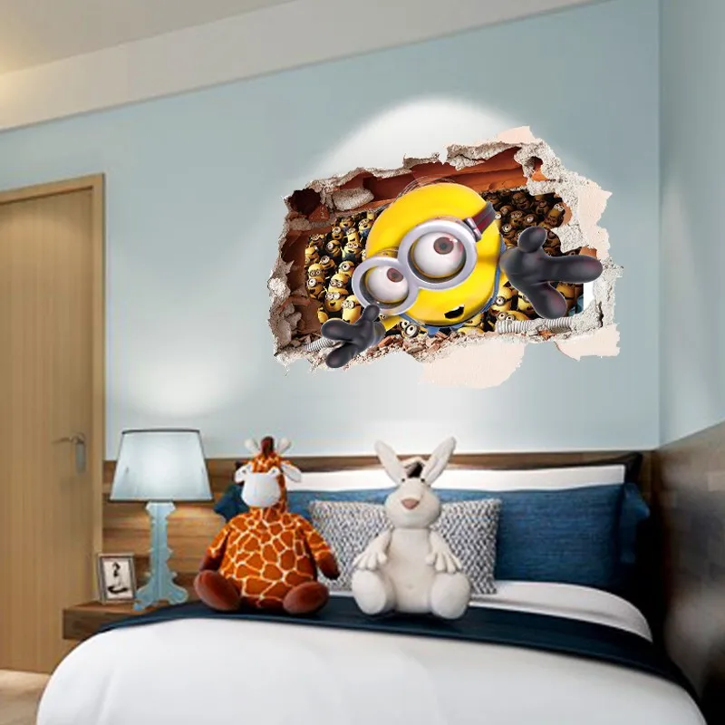 Set Of 2 Minions Despicable Me Wall Art Stickers Boys Girls