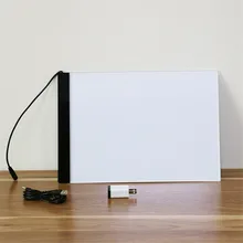 1 шт. A4 ультра тонкий Портативный USB Мощность планшет со светодиодной подсветкой с линией калькирование, копирование световая панель-бокс трафарет для рисования