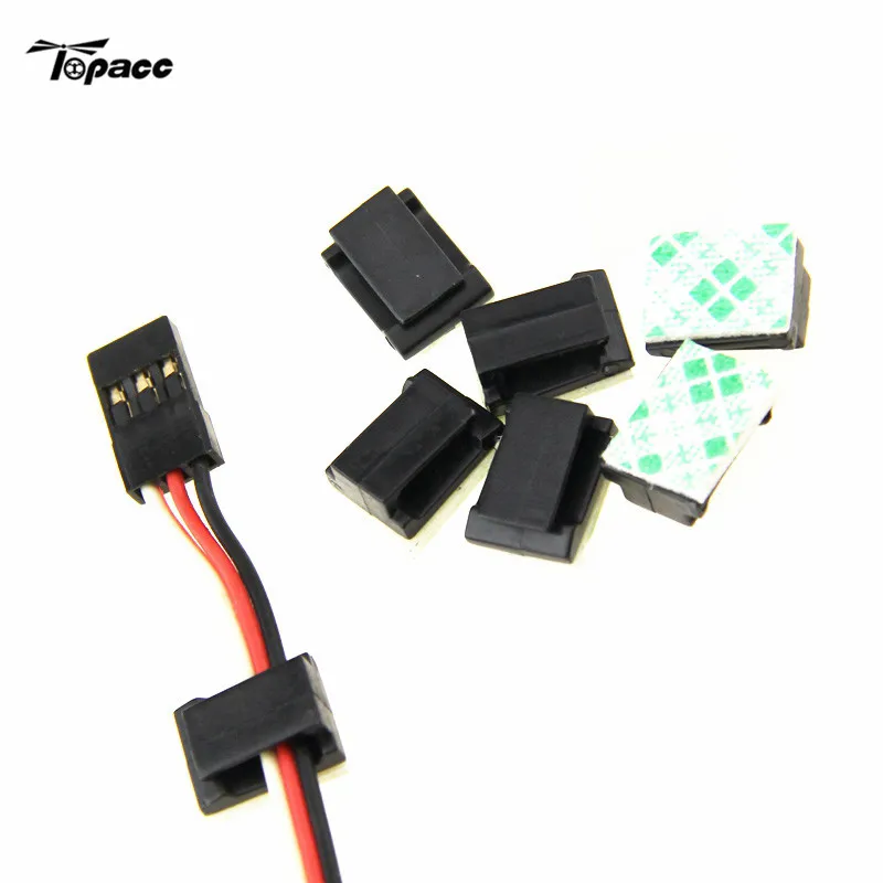 

10Pcs Servo Cable Safety Buckle Clip with Double Sided Foam Adhesive Tapes for RC Models Accessories Accs