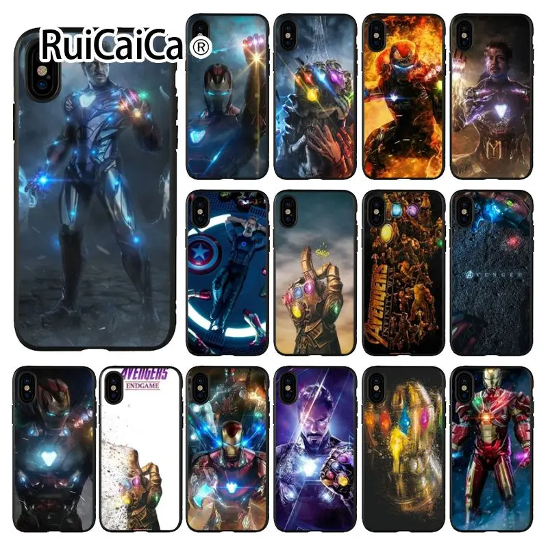 Ruicaica Marvel Мстители EedGame I am Железный человек роскошный уникальный дизайн чехол для