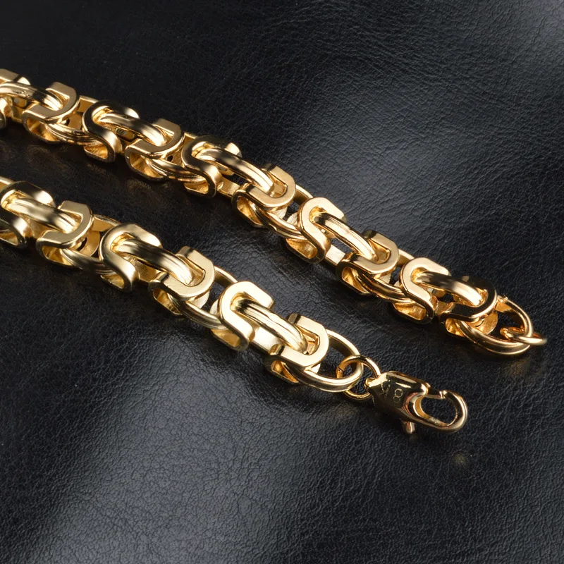 SMTCAT мужские ювелирные изделия 9 мм 20 ''50 см 18 К штамп золотого цвета мужское ожерелье массивное большое Снаряженное кубинское звено крутая цепочка Colar de Ouro