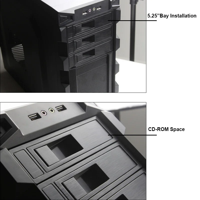En-labs Ferramenta Livre Cd-rom Espaço Hdd Quadro - Móvel Rack Conversor Gabinete Case 3.5 Sata Disco Rígido Instalação 5.25-polegada - Imagem 6