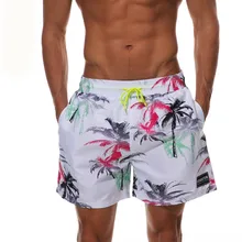 Мужские быстросохнущие пляжные шорты, мужские пляжные шорты с принтом, мужские пляжные шорты