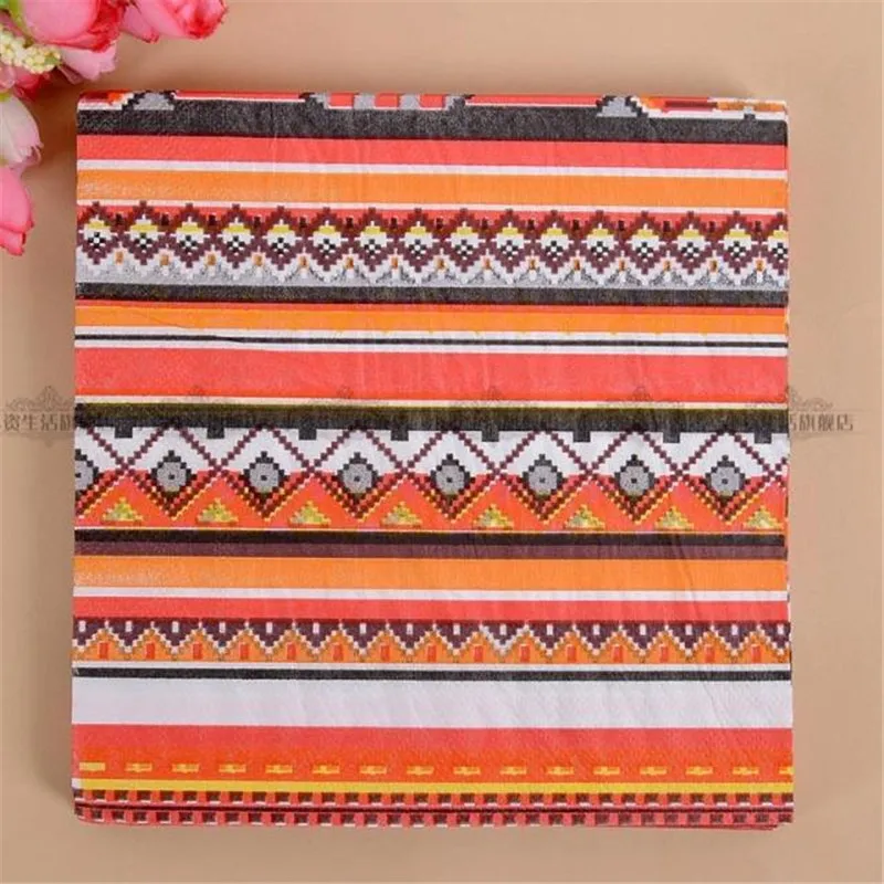 

Funny napkins paper tissue printed color plaid stripes decoupage wedding hotel cafe birthday party festive decorative placemats