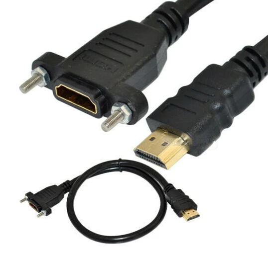 Бесплатная доставка DHL 50 шт./лот V1.4 HDMI штекер к женскому позолоченный видео кабель