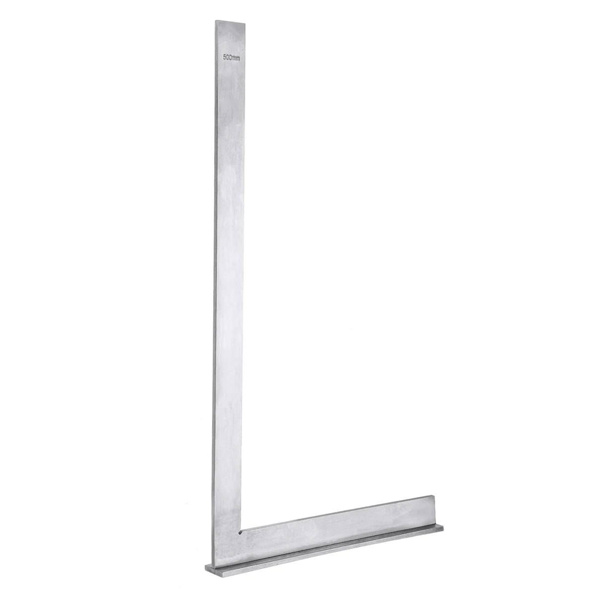 500x280mm 90 градусов, 4 размера, углеродистая сталь, угловая квадратная линейка, широкая база, измерительные инструменты, серебро, высокоточный транспортир - Цвет: 500x280mm