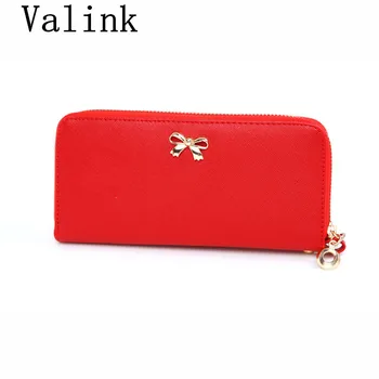 

Portefeuille Femme 2020 Women's Purse Women Pu Leather Bowknot Purse Solid Wearable Wallet zipper Clutch Bag carteras mujer