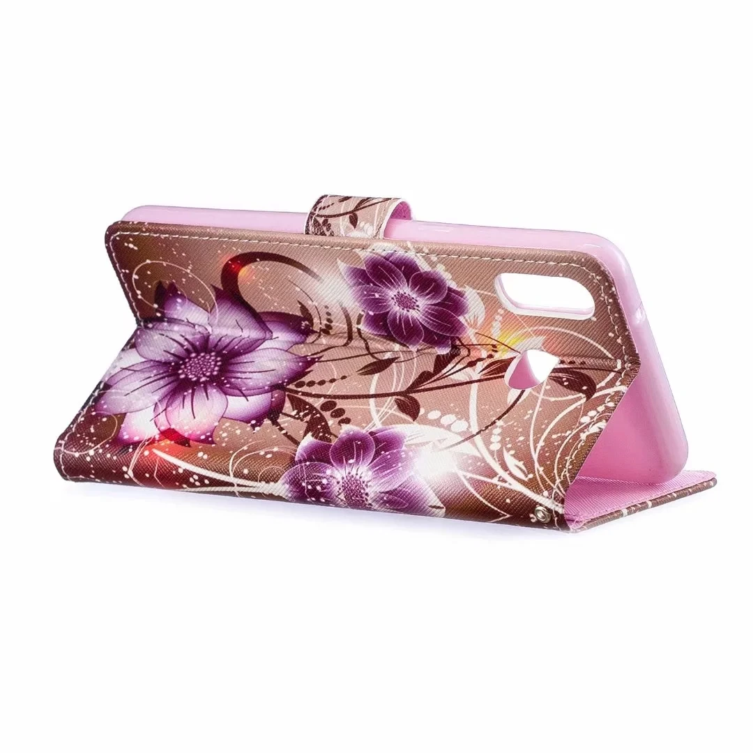 Кожаный чехол книжка с цветком для Samsung Galaxy M30s A10 A31 A41 A40 A50 A70 A20e A21s A30s A20s A51 A71 A01 M21 A20