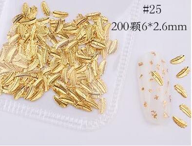 Mixed 3D DIY Hollow Metal Frame For Nail Art Decor Geometry Golden Tips DIY Nail Art Tools Fashion Nail Studs P3R#