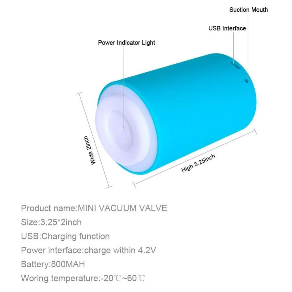 Мини Портативный USB Автоматическая подзарядка вакуумный уплотнитель насоса машина с 6 вакуумным мешком