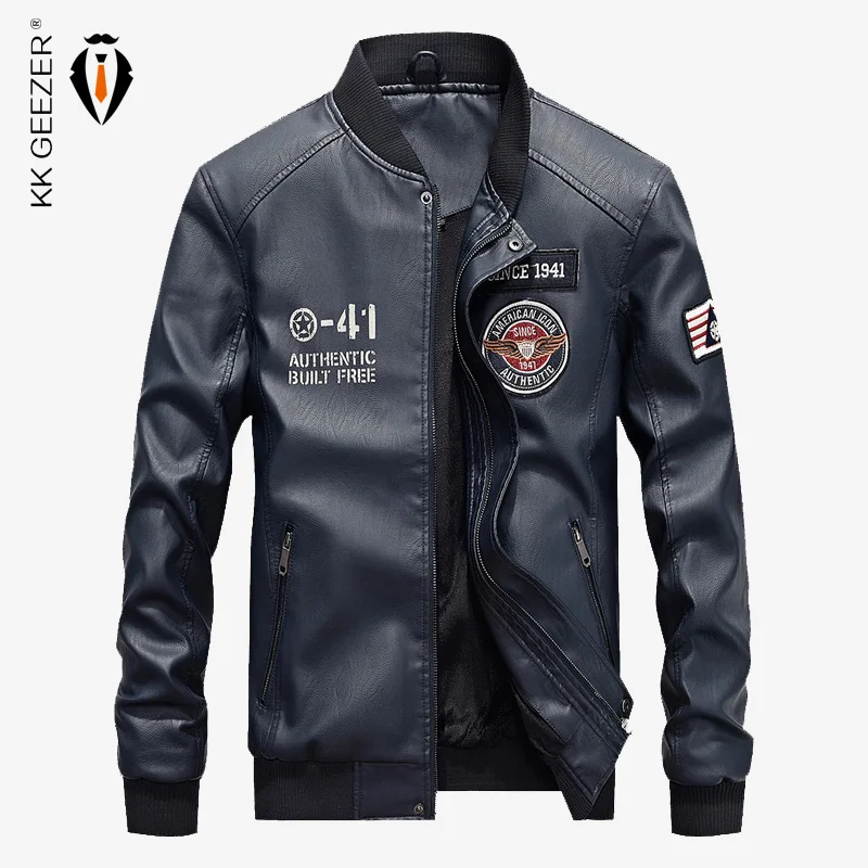 Leather Jacket Men Autumn Casual PU Motorcycle Jacket Warm Fleece Winter Coat Comfort Bomber Camp High Quality Black Business Leather Jacket Men Autumn Casual PU Motorcycle Jacket Warm Fleece Winter Coat Comfort Bomber Camp High Quality Black Business