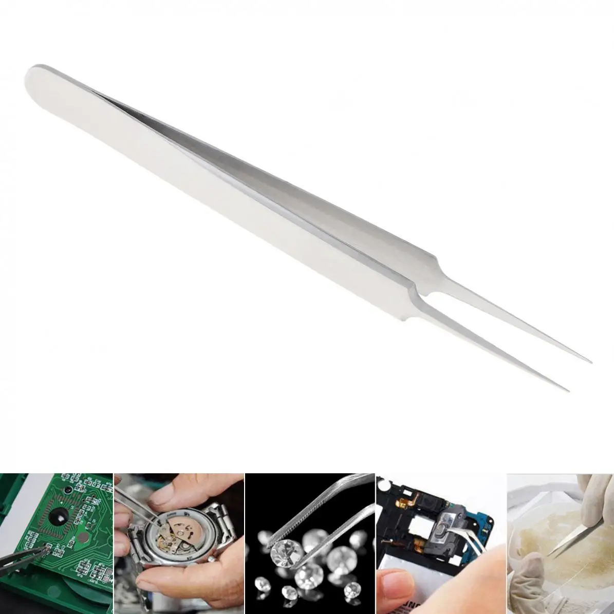 117 мм Пинцет из нержавеющей стали пинцет для чистки лица|Промышленные пинцеты| |