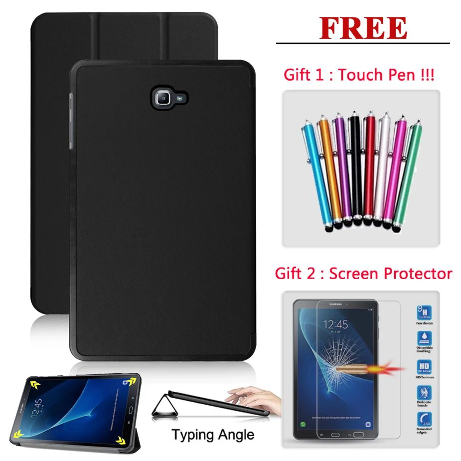 

Free Screen Protector Glass Tab A 8.0/10.1 2019+Tablet Case Cover For Samsung Galaxy Tab A 8.0 10.1 SM T290 P200 P205 T510 T515