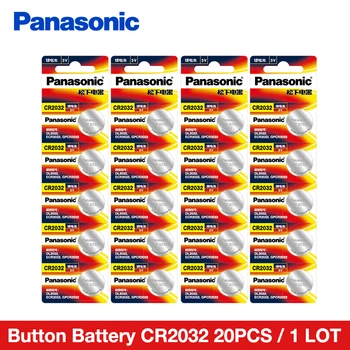 

Panasonic 20PCS/LOT cr2032 Button Cell Batteries 3v Lithium Battery For Watch Car Calculator Coin Battery cr 2032