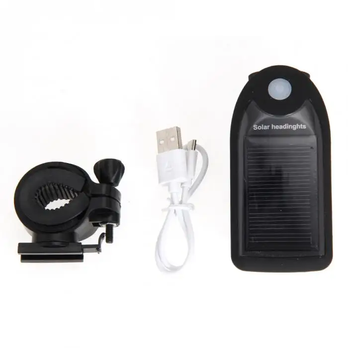 Высокое качество 360 градусов вращающийся солнечной энергии USB зарядка водонепроницаемые велосипеды, велосипедный, светодиодный фонарь ночной Велоспорт безопасности инструменты
