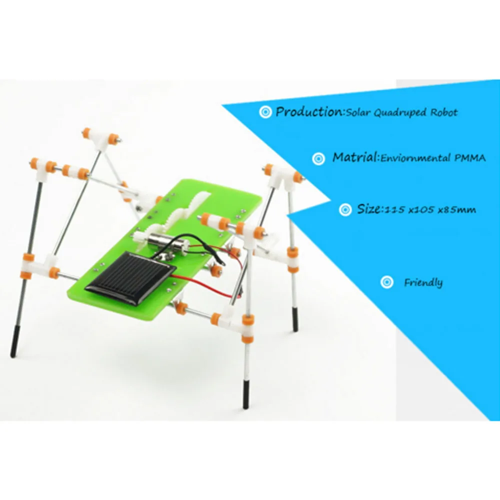 2016 Hot new version interesting DIY solar quadruped robot children educational toys education puzzle toys gifts