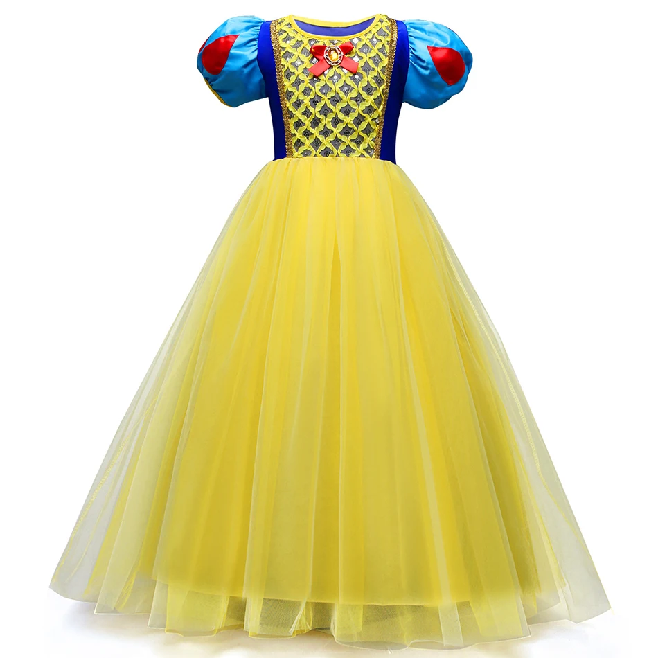 Элегантные вечерние бальные платья Белоснежки в винтажном стиле для девочек; нарядное летнее платье принцессы; Детский костюм Белоснежки для костюмированной вечеринки на Хэллоуин; платье