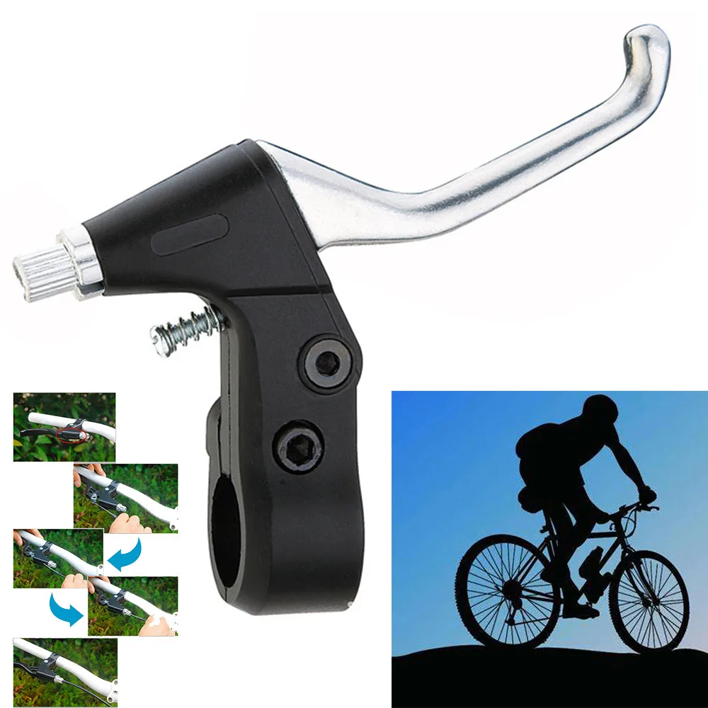 

2pc Mountainbike Aluminum alloy Handbrake Lever Handlebar Bike Pitbike Motorcycle ATV Black 2.2 cm Bike Accessories #Y