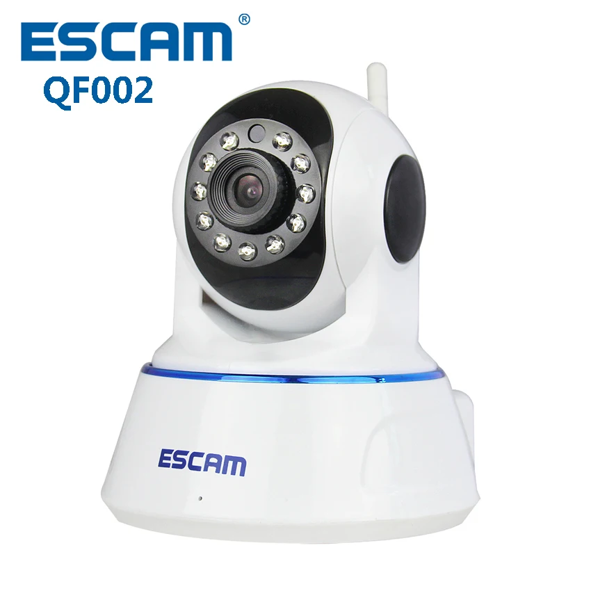 

Escam QF002 Mini WiFi IP Camera HD 720P CCTV Security Camera System P2P IR Cut Two Way Audio Micro SD Card Slot Night Vision