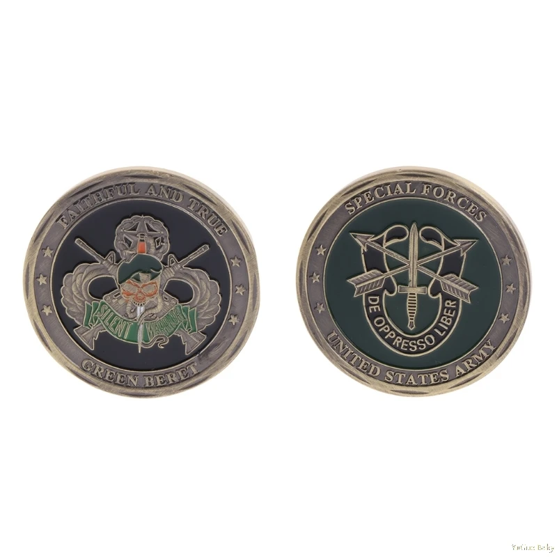 

2018 Meaningful Commemorative Coin Plated Silver US Special Forces Army Souvenir Art Collection Noncurrent Coin