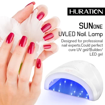 

Huration 48W Nail Dryer UV LED Nail Lamp Gel Polish Lamp with Curing Bottom 30s/60s Lamp for Nail Dryer Sensor Timer LCD Display