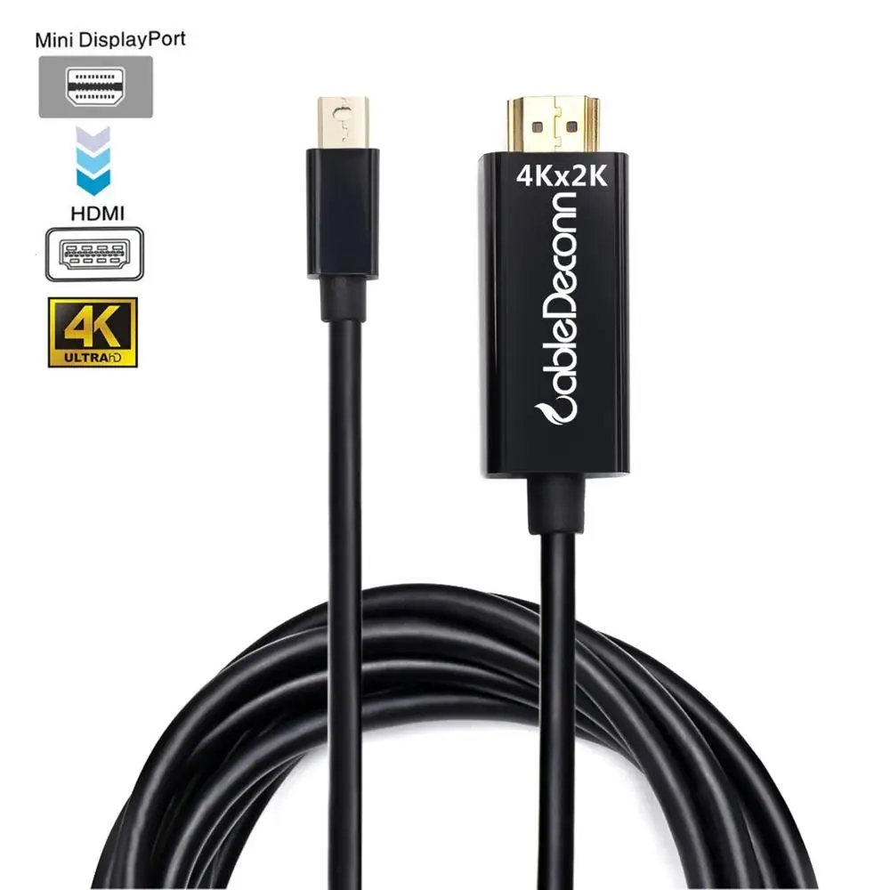 Thunderbolt dp кабель мини 4K Mini DisplayPort на HDMI для Mackbook iMac Pro проектор HDTV|Кабели VGA| |