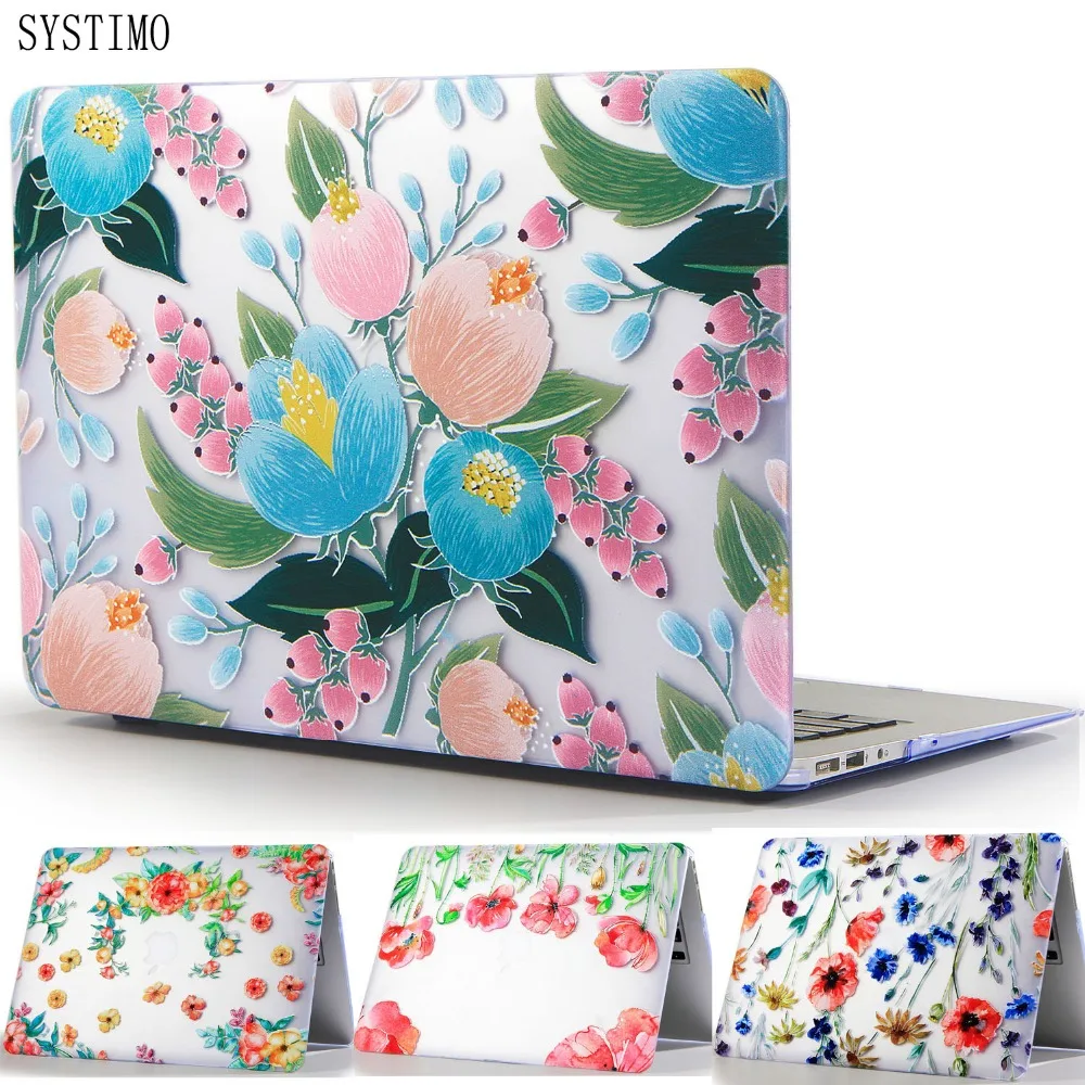 SYSTIMO Beautiful color Flower Laptop Case for Apple Macbook Air Pro