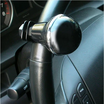 

New!WUPP@Black Car Steering Wheel Knob Power Handle ball Knob Easy Turn Safe Driving Hypersonic 3490