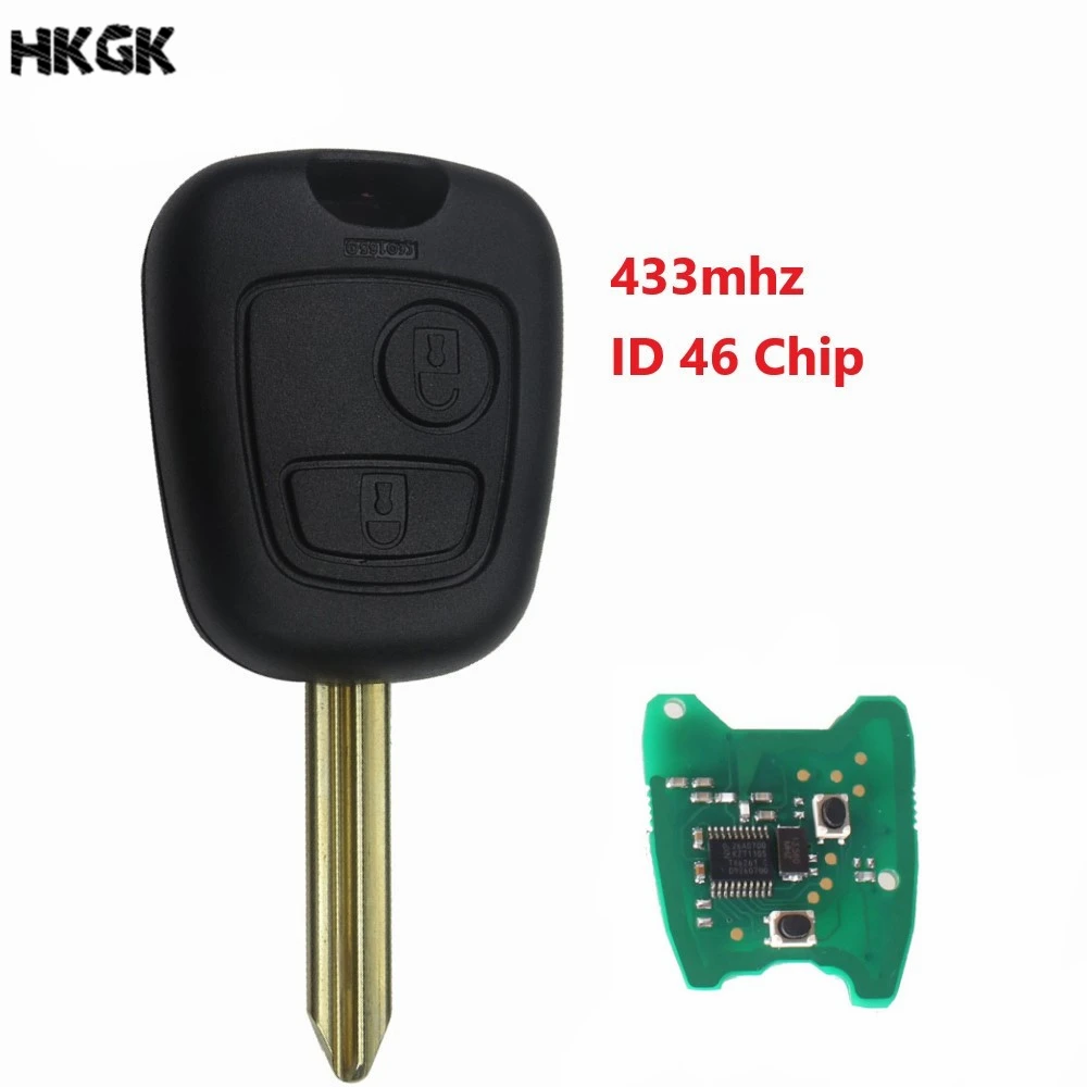 2 кнопочный дистанционный ключ для чипа ID46 433 МГц Citroen Saxo Picasso Xsara Berlingo SX9 Blade|Ключ от