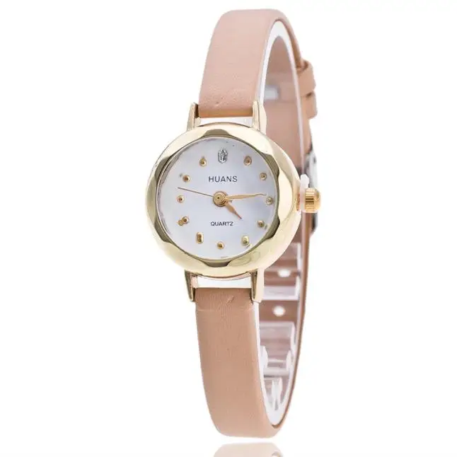 

Moment # L05 2018 New Round Small Female Models Fashion Thin Belt Rhinestone Belt Watch
