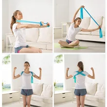 2pcs/lot Hot Sale 1.2m Elastic Yoga Pilates Rubber Stretch Exercise Band Arm Back Leg Fitness thickness 0.35mm same resistance