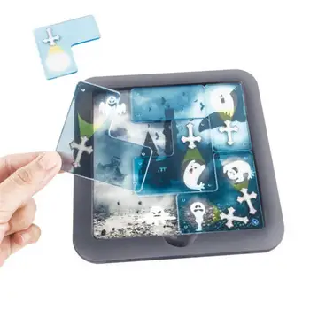 

Ghost Hunter Paper Card Game Cross Flashlight Jigsaw Puzzle Kids Parent Desktop Interactive Play Children Educational Toy