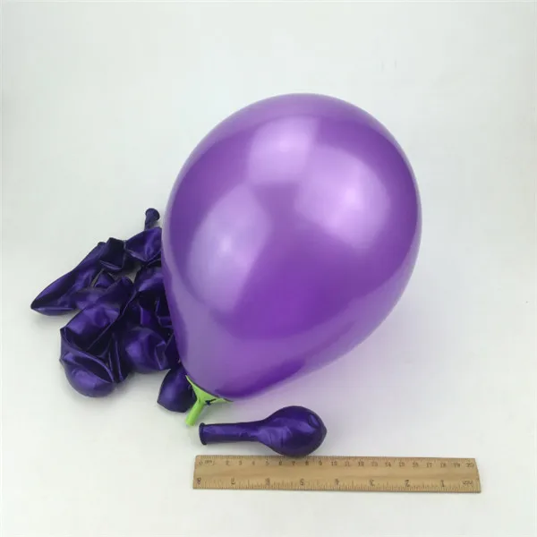 10 шт./лот, 10 дюймов, толщина 1,5 г, жемчужные латексные оранжевые воздушные шарики, надувной воздушный шар, товары для дня рождения, свадебные украшения, воздушный шар - Цвет: Purple