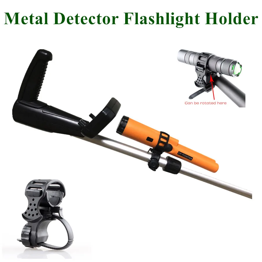 Flashlight Holder Metal Detector Pin Pointer Holder for All Underground Detector 